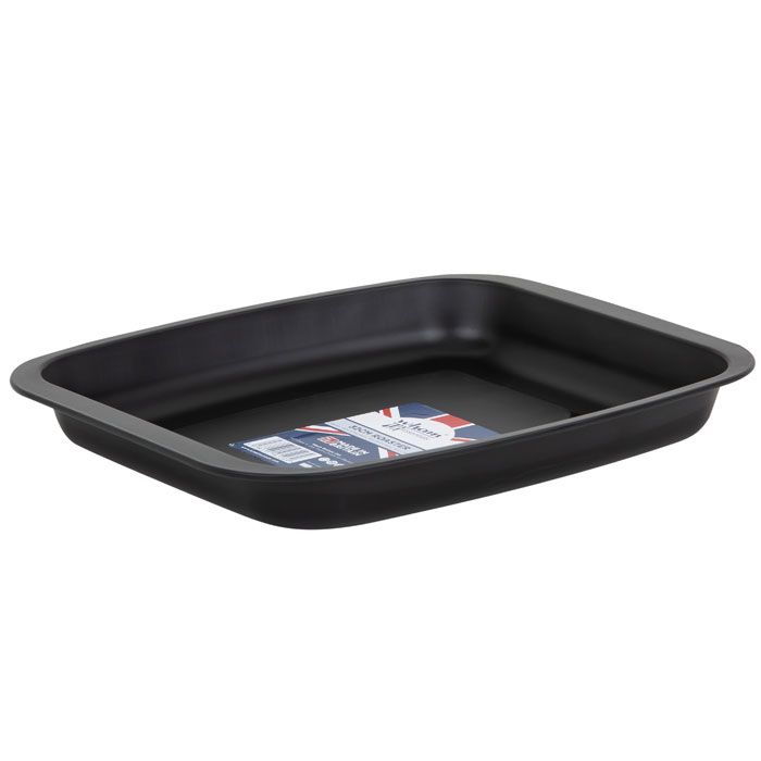 Wham Essentials 32cm x 25.5cm x 4cm Roaster Black Wham Essentials 32cm x 25.5cm x 4cm Roaster Black